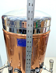 Vintage Copper And Stainless-Steel Beer / Beverage Tower With 4 Spouts 26” x 14”