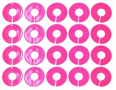 Plastic 20 QTY Clothing Size Rack Divider Blank Pink