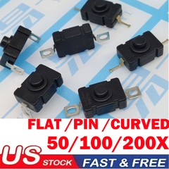 50/100/200x AC 250V 1.5A Latching On/Off Switch Self-Lock Push Button Switch US