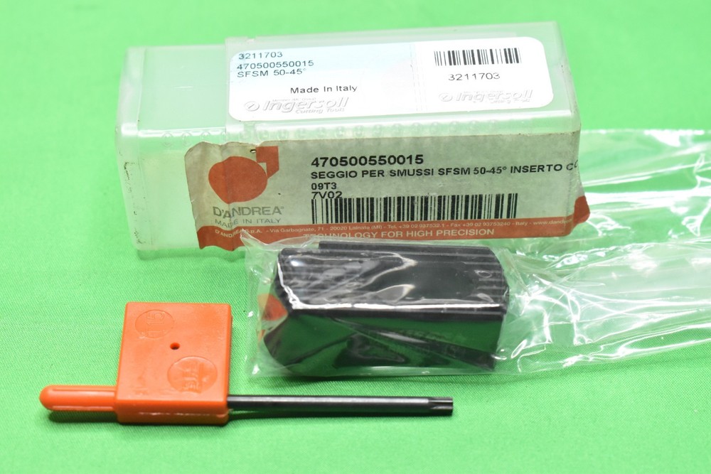Ingersoll D’Andrea 470500550015 Insert Cartridge SFSM 50-45 – NOS One Per Order