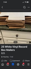 25 LP Premium Vinyl Record Album Mailer Book Box Mailers 12.5″ x 12.5″ x 1”