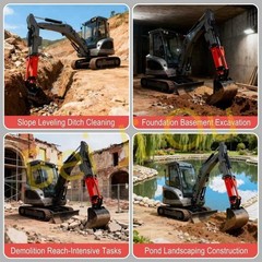 Excavator arm extension kit for mini excavators weighing between 0.8ton-2ton