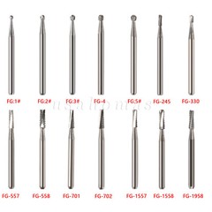 Dental Fissure Tungsten Steel Carbide Burs High Speed Handpiece FG 557/558
