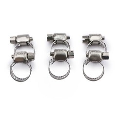 U.S. Solid 3pcs Brass Hose Barb Reducer Fitting Kits With 6 Clamps 1/4″ To 1/8″