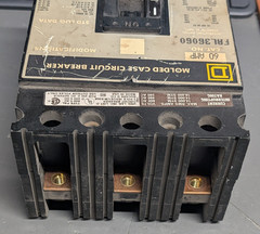 SQUARE D FAL36060 60AMP 600VDC 3-POLE THERMAL-MAGNETIC CIRCUIT BREAKER