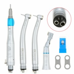 Dental High Speed & Low Speed Handpiece Set Push Button Type M4 4 Hole US STOCK