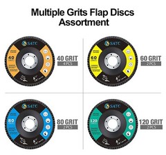 10PCS 4-1/2″ x 7/8″ Flap Sanding Disc 40/60/80/120 Grit Zirconia Grinding Wheels