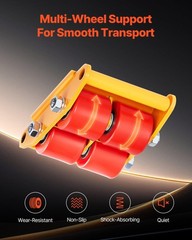 Heavy Duty 4PCS Machinery Skates Dollies, 17,637 Lb Capacity, 360° Rotation