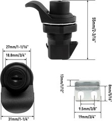 Versatile Push Button Lock Latch – Ideal for Trucks, Golf Carts, and Boats