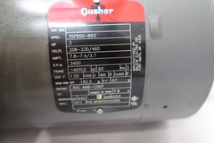 Gusher 35F850-863 Ac Motor 145tcz 3hp 3450rpm 3ph 208-230/460v-ac