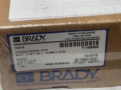 Brady 104316, ToughStripe, Orange Polyester Floor Marking Tape, 2″ W x 100′ Long