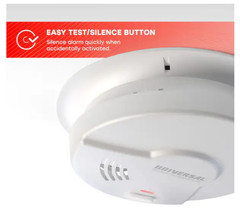 NEW USI/SM/HW10YR 2-IN-1 Smoke & Fire Alarm Hardwired + 10 Yr Battery Free Ship