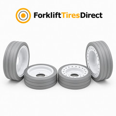 Pack of 4 Skyjack 16×5 Solid Scissor Lift Tire & Wheel Assembly – Plain & Brake