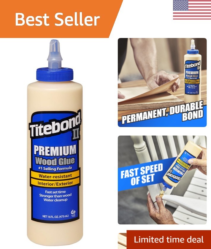 Titebond II Wood Glue Yellow Interior/Exterior Wood Adhesive 16-fl oz