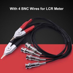 Kelvin LCR Test Tester Probe Lead Clip Cable With 4 BNC For LCR Meter Terminal