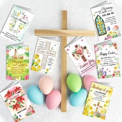 HOWAF 18pcs Easter Greeting Cards He Is 5.9 inches by 3.9 inches, multi color