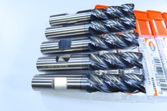 LOT ( 5 PCS ) IMCO 1/2″ POW-R-FEED CARBIDE 68132 END MILLS .030″ RADIUS TOOLS