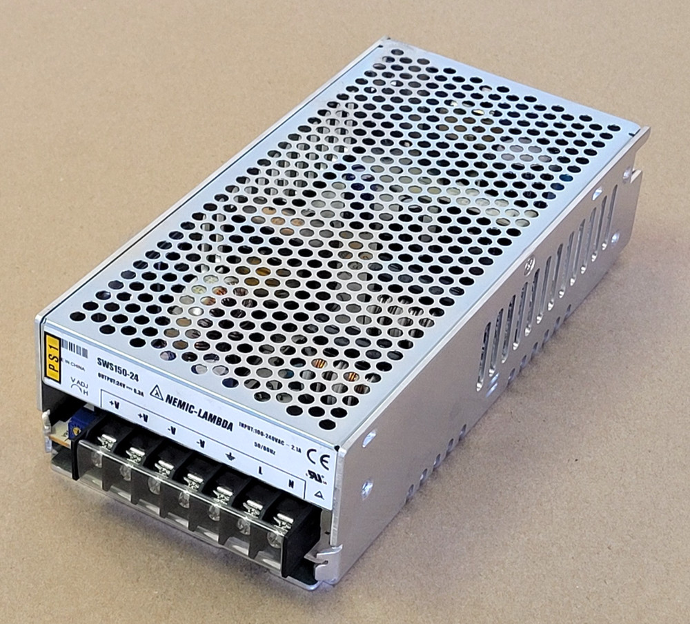 NEMIC-LAMBDA SWS150-24 POWER SUPPLY INPUT 100-240VAC ~ 2.1A OUTPUT 24V 6.3A