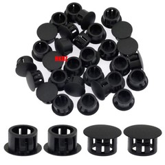 Black Round Plastic Hole Plug Blanking End Caps Pipe Tube Inserts Bungs 5mm~60mm