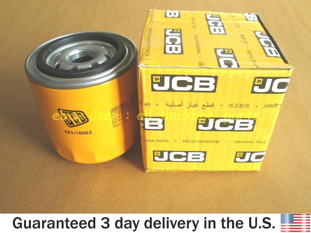 JCB BACKHOE – GENUINE JCB TRANSMISSION OIL FILTER (PART NO. 581/18063 581/M8563)