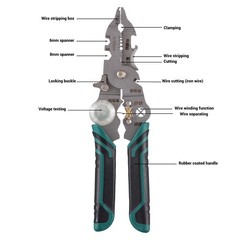 14 in 1 Wire Stripper Wire Stripping Tool with Voltage Tester Cable Cutters New