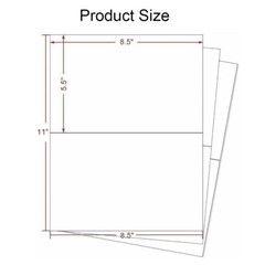 50-1000 Shipping Labels 8.5″ x 5.5″ Half Sheets Blank Self Adhesive 2 Per Sheet