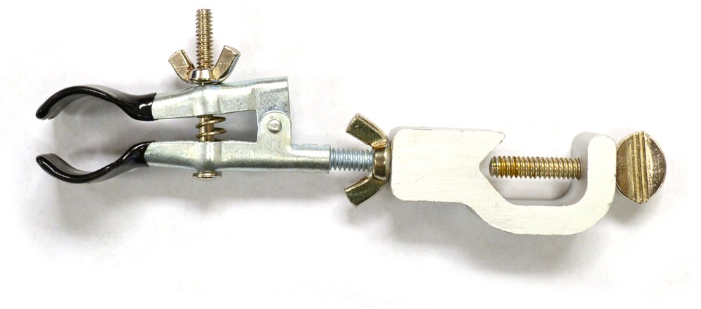 Eisco Burette/Test Tube Clamp, PVC Coated Round Jaws, Opens to 45mm in Diameter