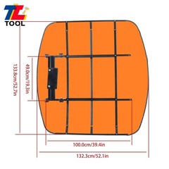 52″ X 52″ Orange For Rops Canopy Tractor and Mowers Umbrella 2″ x 2″ or 2″ x 3″