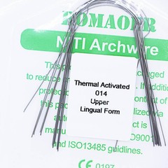 1×Dental Orthodontic Lingual Heat Thermal Activated Round Arch Wires 014 Upper