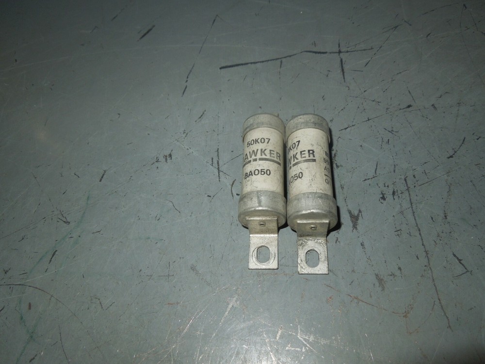 Set of 2 – Hawker BA050 / 50K07 50A 550V AC Fuses Used