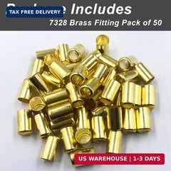 50PCS 7328 Hose Ferrules Brass Fitting, 0.656in ID x 1in Long Repair Ferrules fo