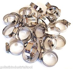 50 GOLIATH INDUSTRIAL STAINLESS STEEL HOSE CLAMPS 1″ – 1-1/2″ SSHC112 25MM-38MM