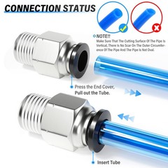 10 Pack 5/32 OD x 1/8 NPT Male Straight, Push to Connect, PC-5/32-N1