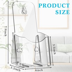 50 Pieces Acrylic Brochure Holder 4 x 8 Inches Rack Card Holder Clear Pamphle…