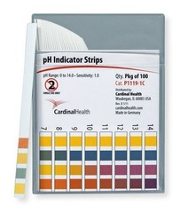 Cardinal Health pH Test Strip 0 to 14.0 pH Range, P1119-C, 100 Test Strips
