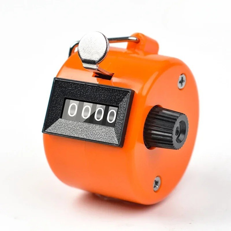 Hand Tally Counter, Handheld 4 Digit Lap Counter, Manual Mechanical Clicker HO