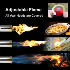 Heavy Duty Propane Torch 3272°F Adjustable Flame Weed Burner BBQ Culinary Torch