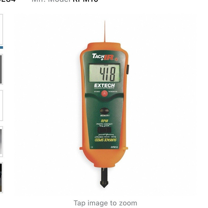 Extech RPM10 Combination Tachometer – Contact & Photo/Laser Measurement Methods