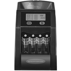 Uimoso USD Coin Sorter Wrapper Roller 150 Coins/min 4 Coin Tubes Store 200 Coins