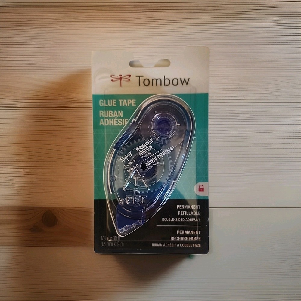 Tombow 62106 Mono Permanent Adhesive Applicator. Easy to Use 1 Pack, Blue