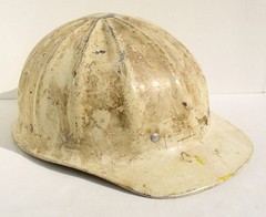 Vintage Fibre Metal Super Lite White Aluminium Hard Hat w/Liner