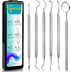 Dental Tools, Dental Pick for Teeth Cleaning, Stainless Steel Hygiene Kit with T