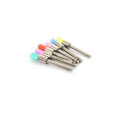 200 Pcs Dental White & Colorful Nylon Latch Flat Polishing Polisher Prophy Brush