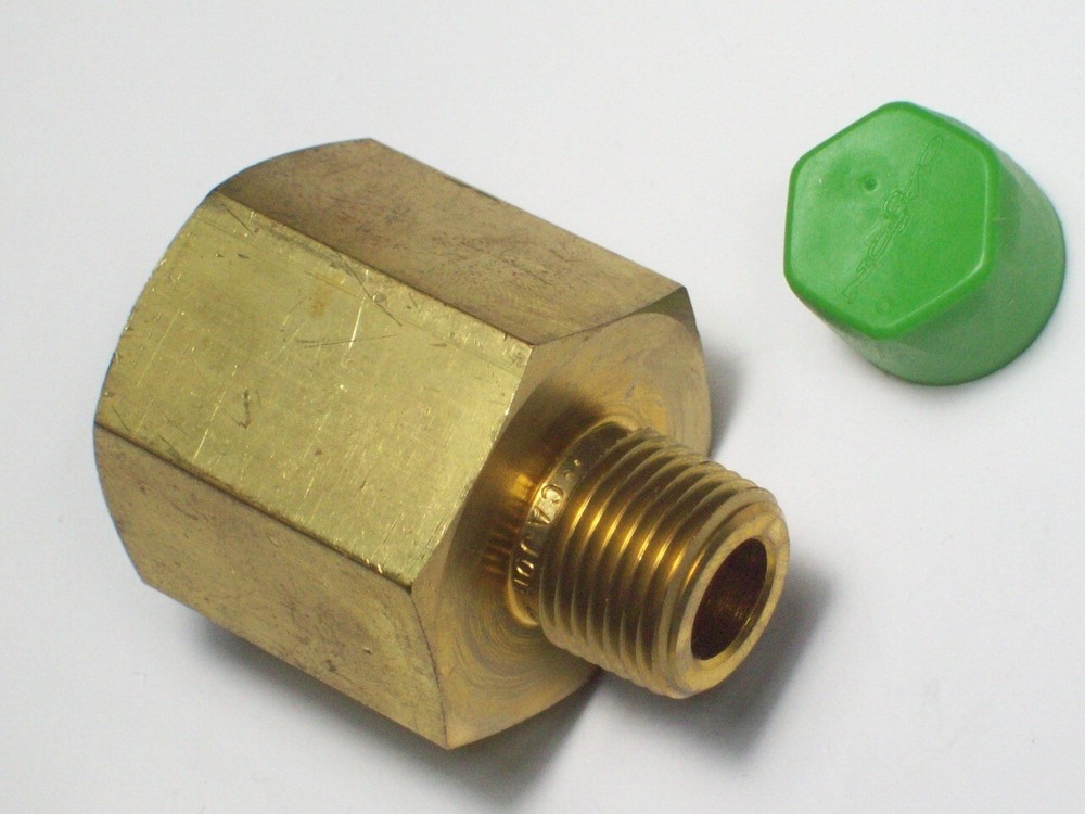 1- Cajon Swagelok Brass Reducing Adapter, 3/8″ MNPT x 3/4″ FNPT, B-12-RA-6