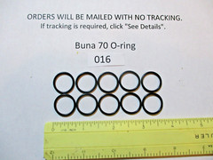 016 O-ring. 5/8″ ID x 3/4″ OD x 1/16″ thick. Buna-70. Quan 10.