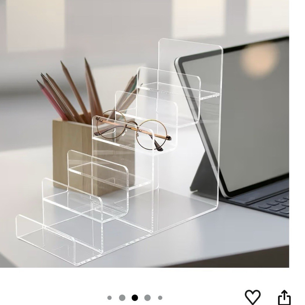 Cabilock 6-Tier Clear Acrylic Desktop Display Organizer Rack
