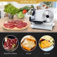 7.5″ Blade 150W Commercial Meat Slicer Electric Deli Slice Veggie Cutter Kitchen
