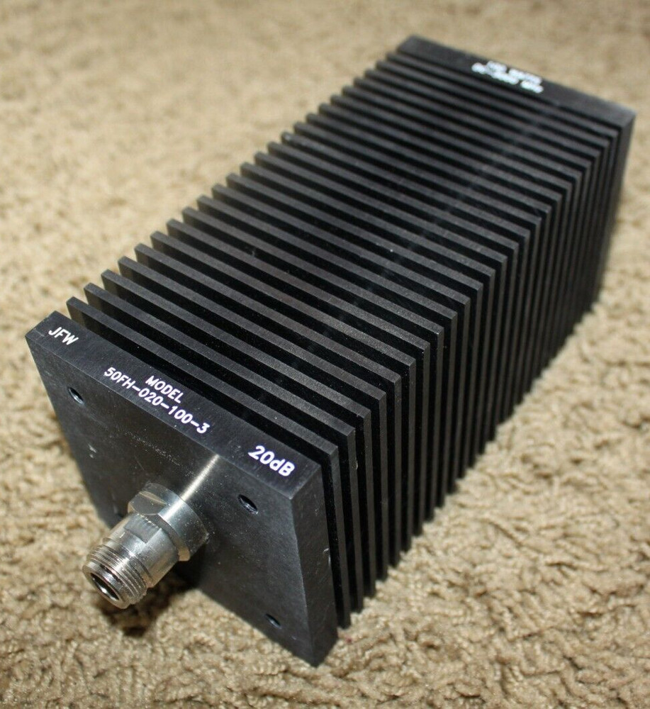 JFW Industries 50FH-020-100-3, 20dB RF Attenuator Fixed 100 Watts DC To 3000 MHz