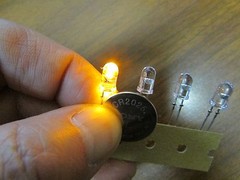 100 Clear Lens Red Orange 5MM Diameter LEDs QLMP-EL83-VWRDD 2 Conductor Solder