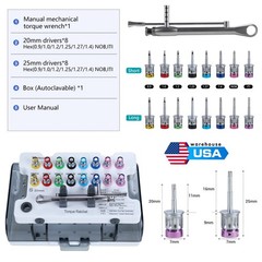 Universal Implant Prosthetic Kit Dental Torque Wrench Screwdriver Hand Driver